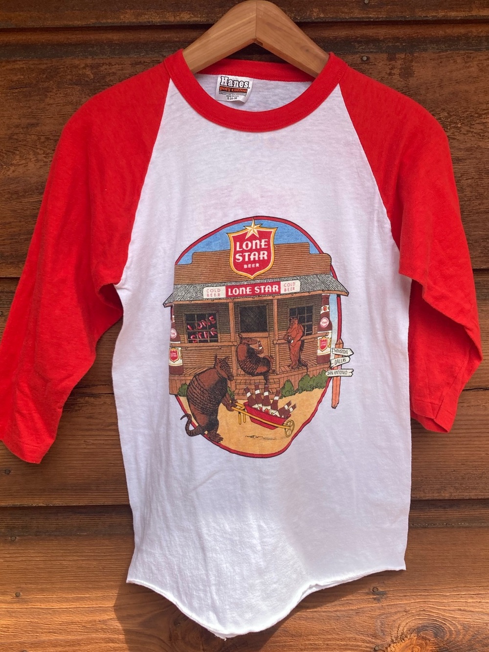 Vintage Raglan Lone Star Promo 3/4 Sleeve Shirt